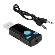 Горячая мини соединение через usb и беспроводное, через Bluetooth 3,0 приемник 3,5 мм автомобильный комплект передатчик беспроводной адаптер громкой связи музыкальные приемники для наушников