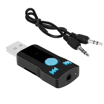 

Hot Mini USB Wireless Bluetooth 3.0 Receiver 3.5mm Car Kit Transmitter Wireless Adapter Handsfree Music Receivers For Headphones