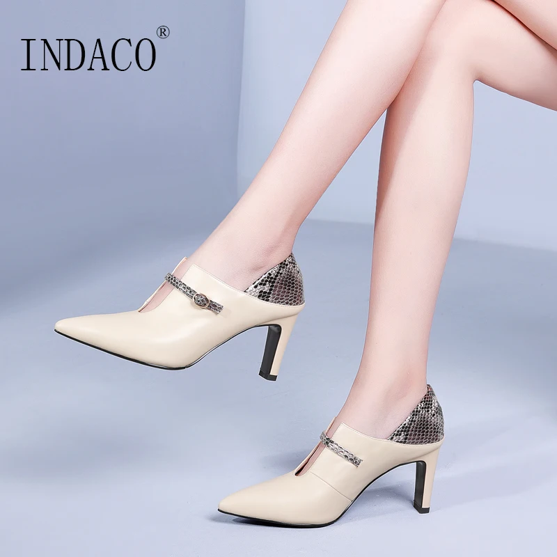 

2018 Hollow Out Ankle Boots for Women Autumn Boots Women High Heel Shoes 7cm Genuine Leather Botas Altas