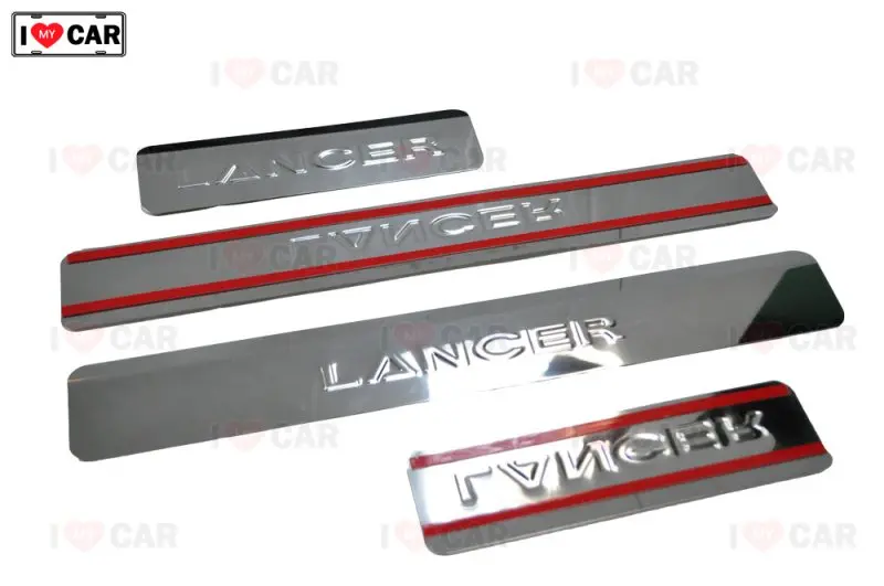 steel 2007-2014 CAR DOOR SILL PROTECTOR for MITSUBISHI LANCER 10 carbon