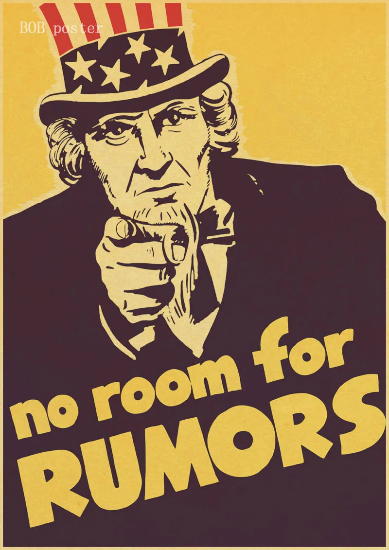 Vintage Poster Uncle Sam World War II Recruit Kraft Paper Poster Wall Sticker