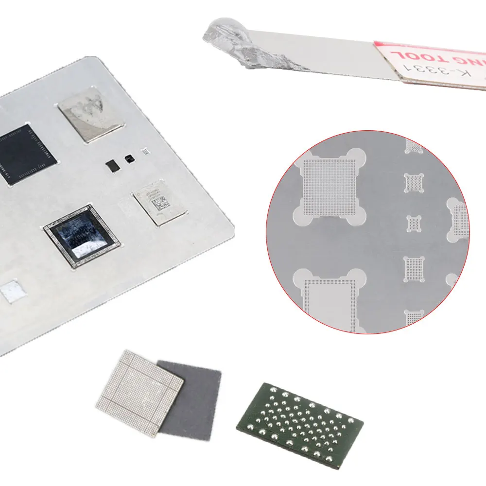 

New "MIJING" A8 A9 A10 CPU IC Chip BGA Reballing 3D Stencils Plate Solder Template for iPhone 6 6s 7 Plus reballing high quality