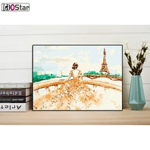 Сделай Сам Картина маслом в рамке по номерам бегущая к счастье картины холст живопись для гостиной стены искусства домашний декор