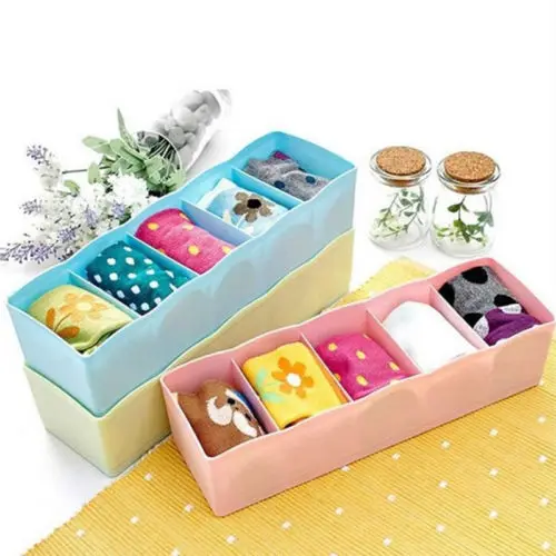 

Faroot Bra Underwear Organizer Home Jewelry Sundries Storage Box Plastic Wardrobe Drawer Closet Tie Organizer 6 Colors