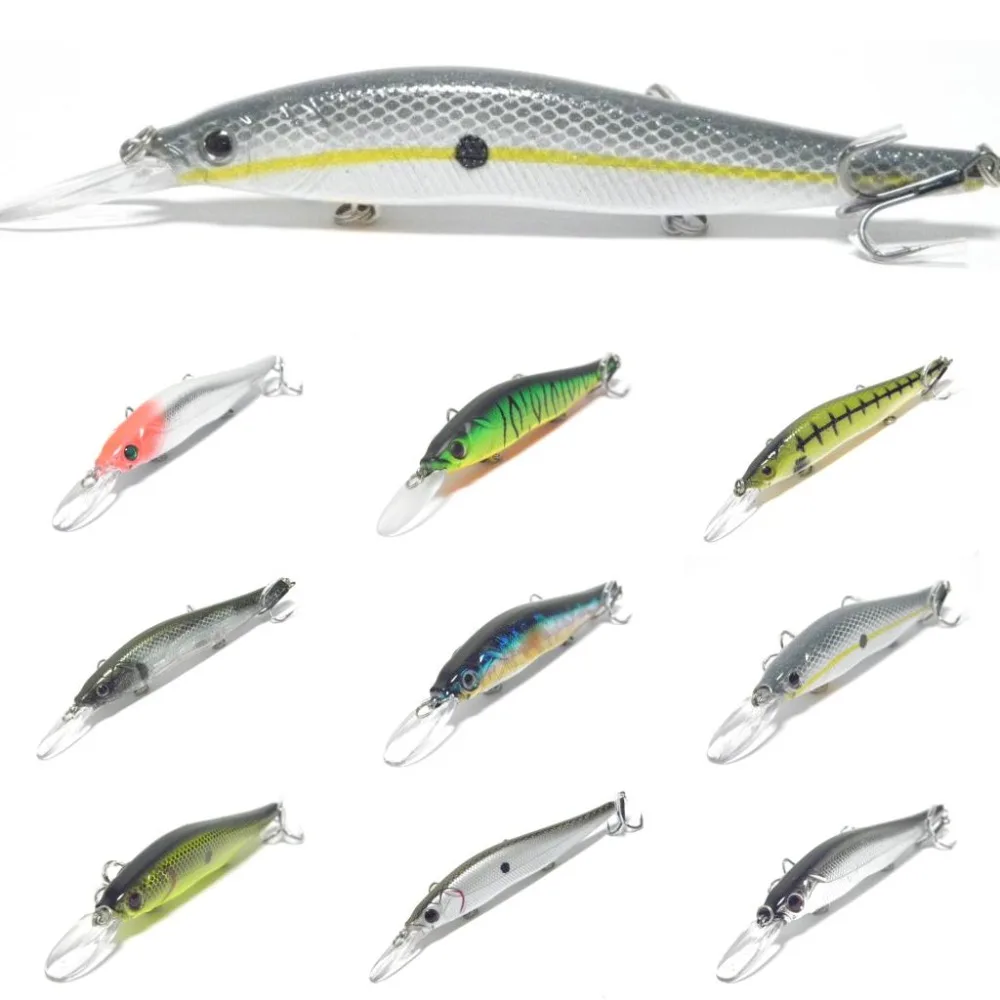 WLure 16g 13 سنتيمتر عميق الغوص Jerkbait الوزن نظام نقل 3 التريبل خطاف بطيئة غرق طعوم صيد سمك البلمة M817