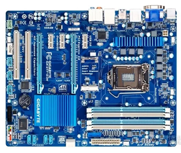 Материнская плата для Gigabyte оригинальная б/у настольного ПК разъем Z77 LGA 1155 i3 i5 i7 DDR3