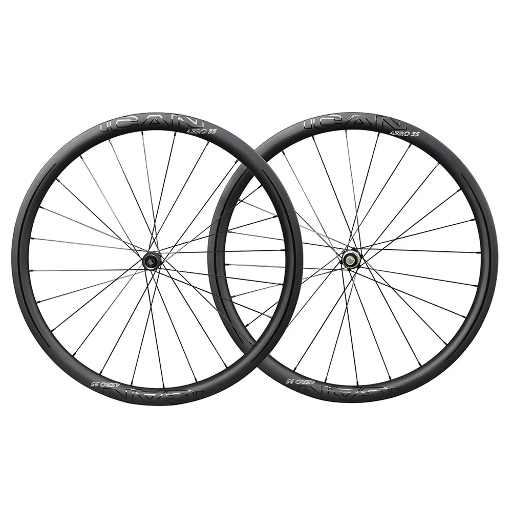 

700C carbon aero super light wheels 35C clincher disc brake wheel with Novatec straight pull hub Sapim CX-Ray spokes 1425g