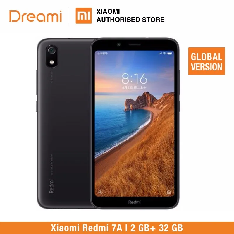 Глобальная версия Xiaomi Redmi 7A 32 ГБ rom 2 ГБ ram(абсолютно новая и герметичная) 7a 32 ГБ - Цвет: Black 32GB