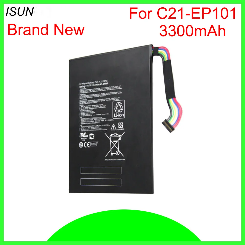 ISUNOO 10 шт./лот C21-EP101 3300 мАч аккумулятор для Eee Pad Transformer TF101 TR101 Аккумулятор ноутбука