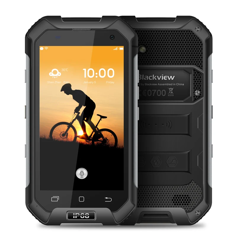 Blackview BV6000 смартфон IP68 Водонепроницаемый 4,7 дюймов 4G LTE мобильный телефон MTK6755 Восьмиядерный 3G ram 32G rom 13,0 МП телефон nfc - Цвет: Black