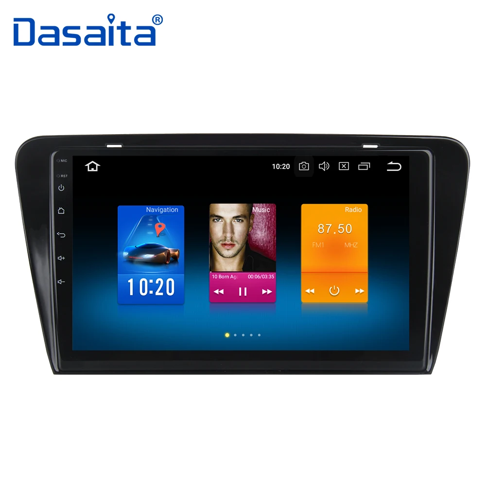 Best Android 8.0 Octa Core 4GRAM Car Multimedia Player for Skoda Octavia 2014 2015 2016 2017 with 10.2" HD Touch Screen Built-in GPS 1