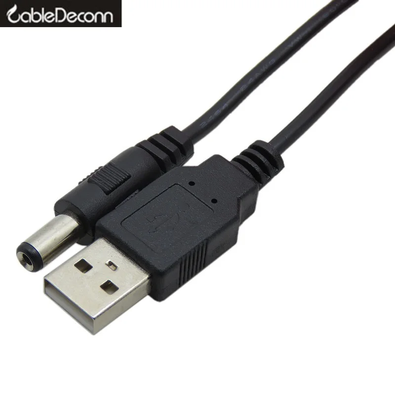 

2PCS USB to DC5.5 DC Charging Electronic Data Line Electronic accessories USB to DC 5.5 * 2.1mm Copper Core Power Cord Cable