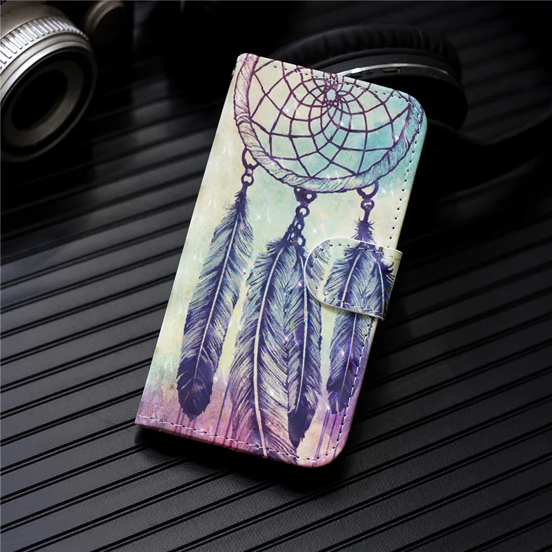 Y5 Leather Case on for Huawei Y5 Cover Luxury 3D Flip Wallet Leather Phone Cases for Huawei Y 5 Y5 Prime Fundas - Color: G