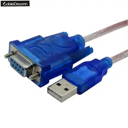 USB2.0 к RS232 Женский Кабель-адаптер USB к DB9 отверстие Женский Кабель-адаптер для кассира принтер этикеток светодио дный дисплейный сканер pos