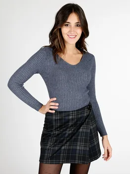 

V-neck sweater ribbed