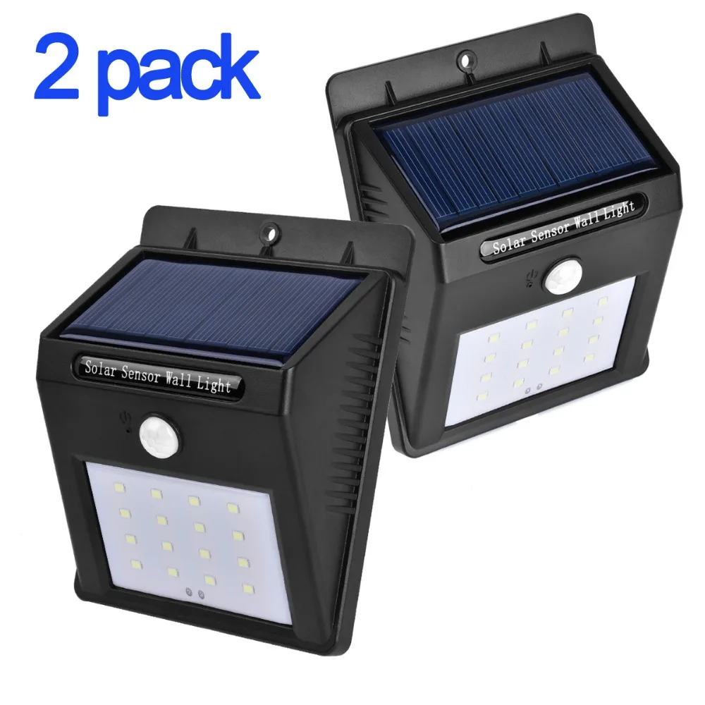 

PIR Motion Sensor LED Garden Light Waterproof 16 LED Outdoor Motion Sensor Security Lighting Pathway Sense Solar Lamp Wall light