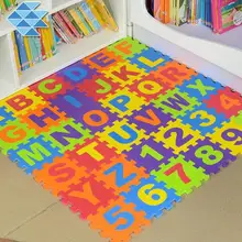 36 шт./компл. детские игрушки головоломка вспененный этилвинилацетат игровой коврик, блокировка плитки защиты пола коврик для детей и детей, каждый: 15,5x15,5 см