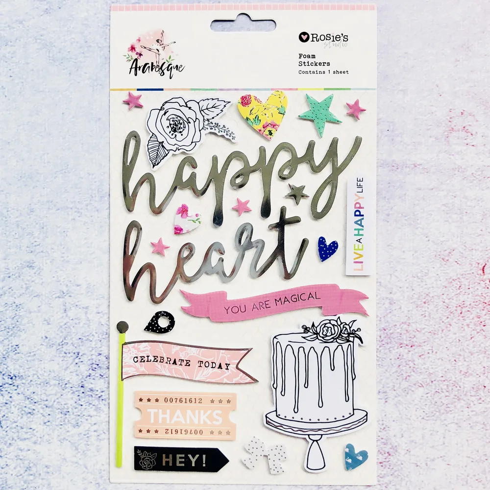 

CRZCrafter Foam Stickers Foil design self adhesive Scrapbooking Card making Journal embellishments