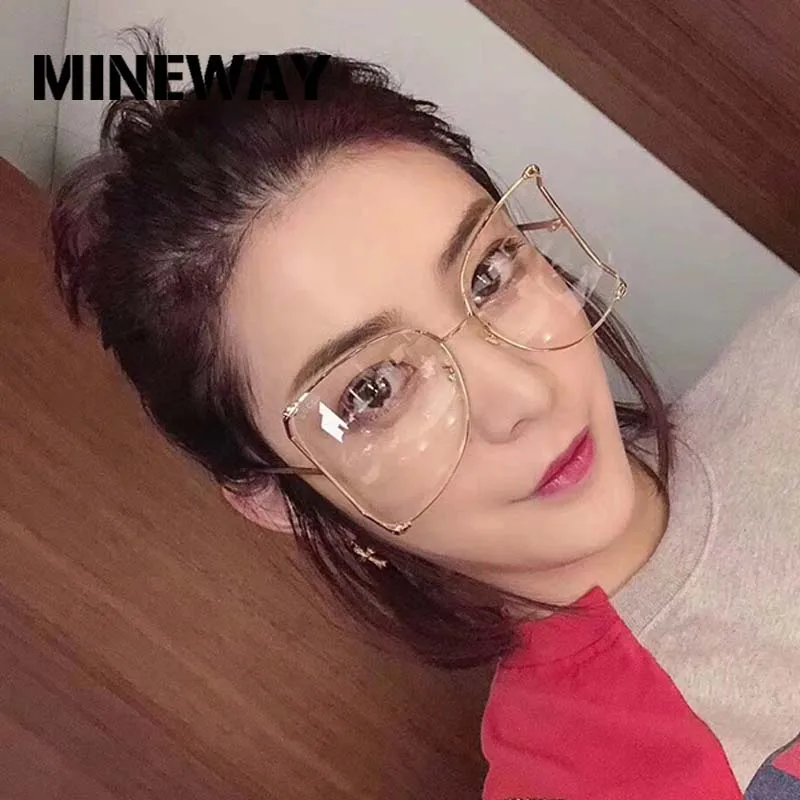 Женские солнцезащитные очки с прозрачными градиентными линзами MINEWAY2018|Женские