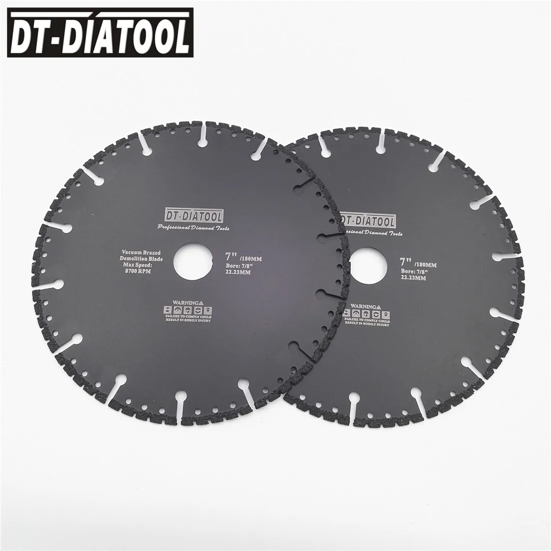 2pcs Vacuum Brazed Diamond Saw Blade All Purpose cutting disc Demolition blade rescue hard stone Cast Iron rebar 115MM-230MM