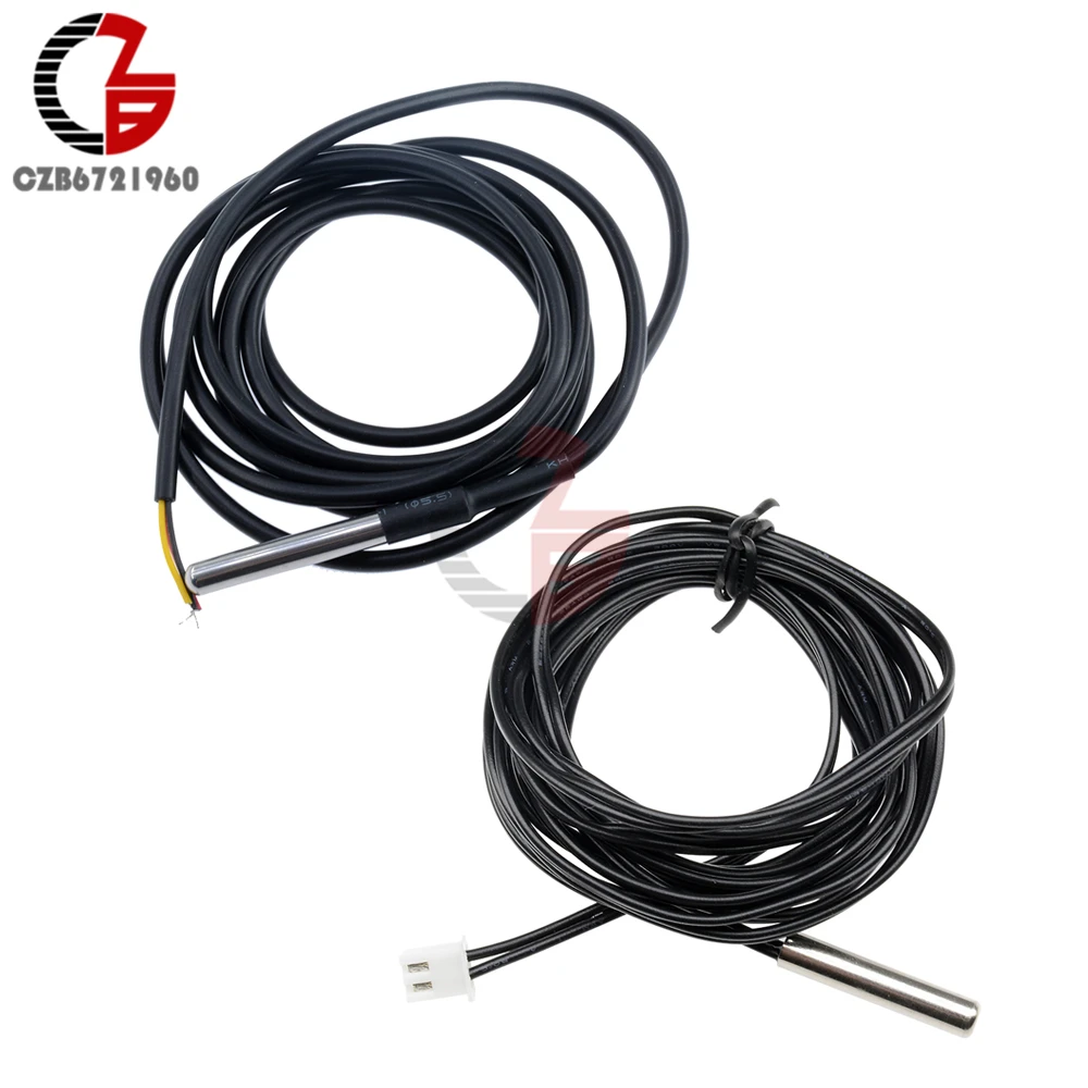 

0.5m/1m/2m/2.5m/3m DS18B20 DS18S20 NTC 10K 1% 3950 Waterproof Digital Temperature Sensor Probe NTC Thermistor Thermal Cable