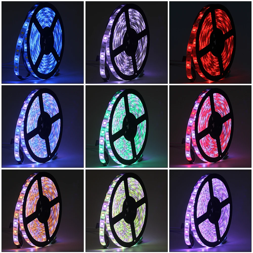 5 м SMD5050 60 светодиодов/м водонепроницаемый RGB RGBW RGBWW Светодиодная лента Гибкая