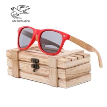 Для женщин деревянный UV400 солнцезащитные очки ПК красная оправа бамбуковые очки бамбуковые солнцезащитные очки ручной работы для мужчин Óculos de sol femin