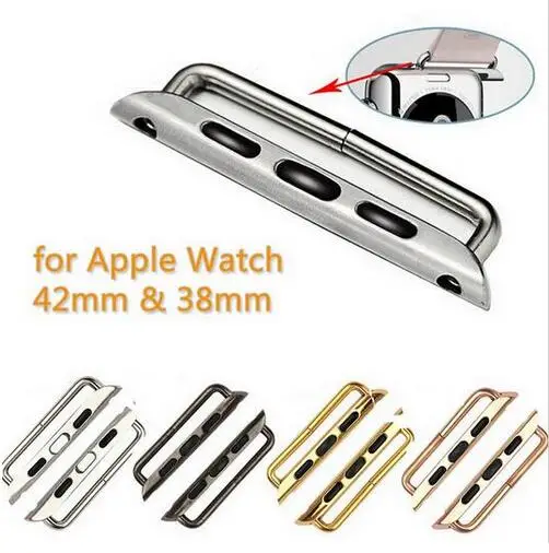 1 пара металлический бесшовный соединитель для Apple Watch 38 мм 42 | Наручные часы