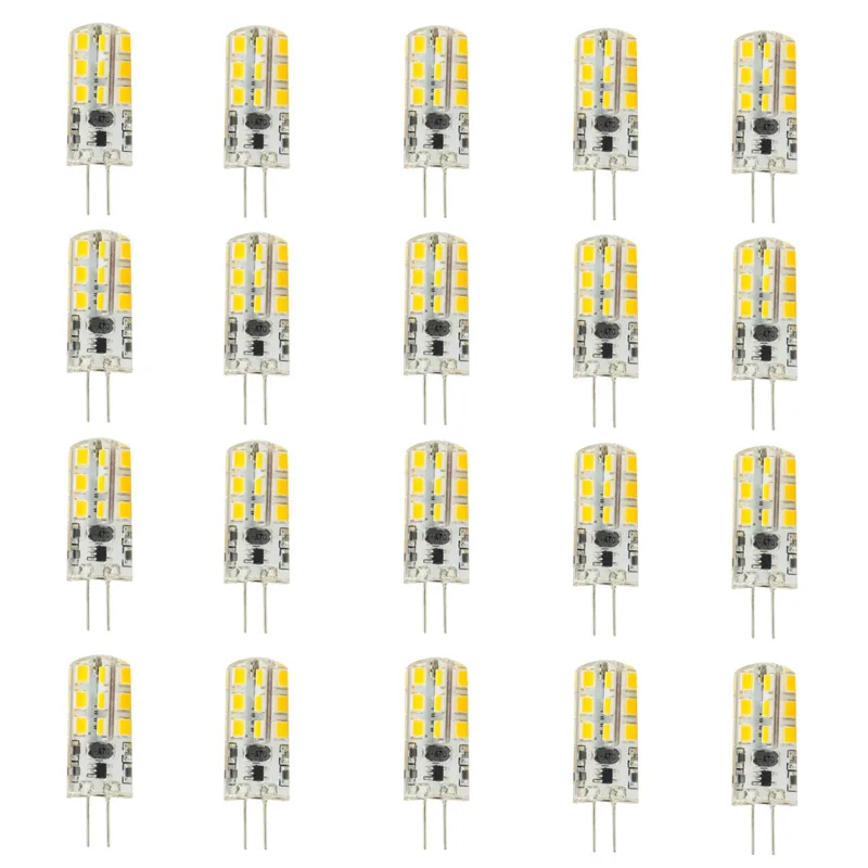 20 шт./лот светодиодная лампа G4 2835 SMD 3 Вт DC 12 В 24LED галогенная g4 led светодиодные лампы
