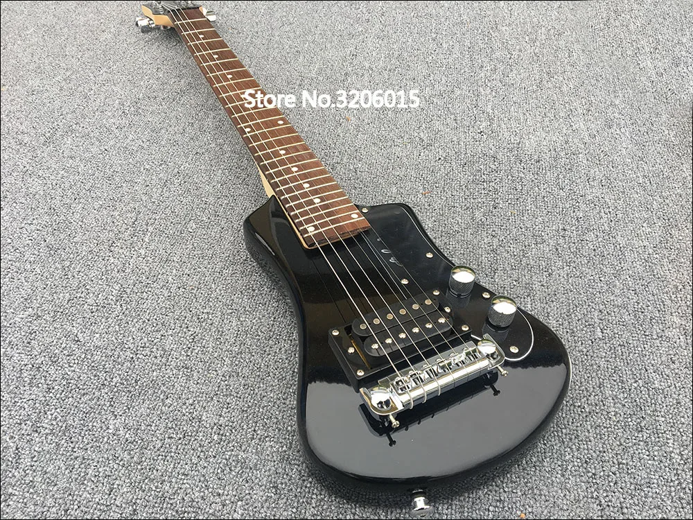 

in stock!black colo,Children guitar,high quality,Small size electric guitar traveling guitar portable mini guitar,free shipping!