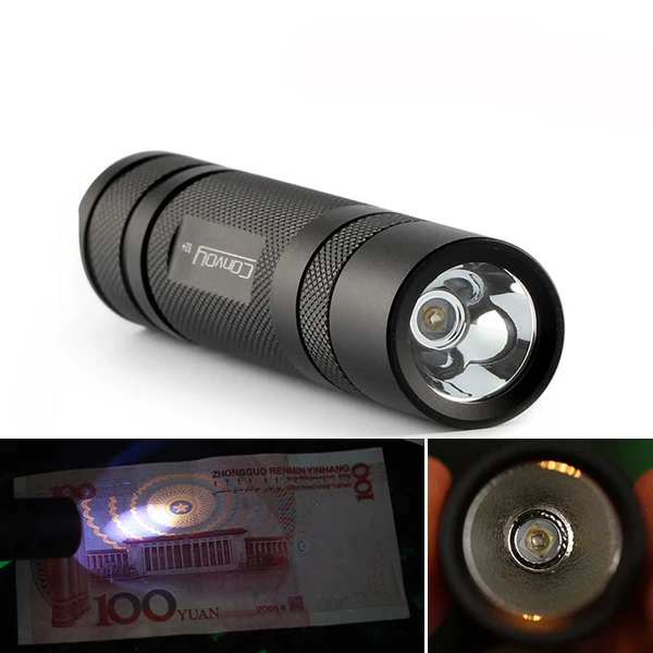 Convoy S2 + Водонепроницаемый рефлектор из алюминиевого сплава Nichia 365nm UV LED 1 Режим OP