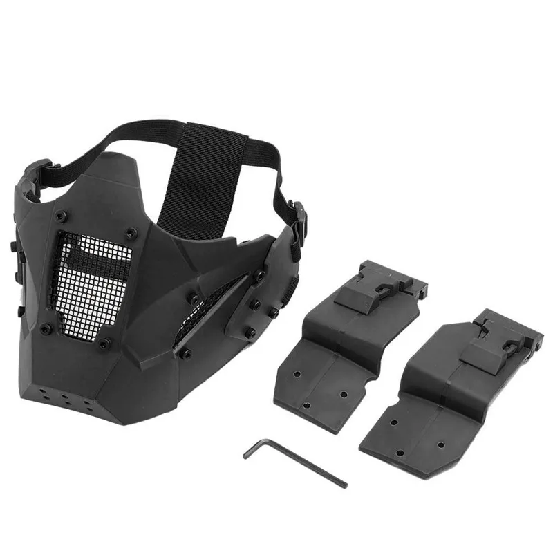 

WoSporT Anti-Pressure Lightweight Tactical Half Face Mask Double Regulation Air Permeability Impact Resistance Iron Warrior