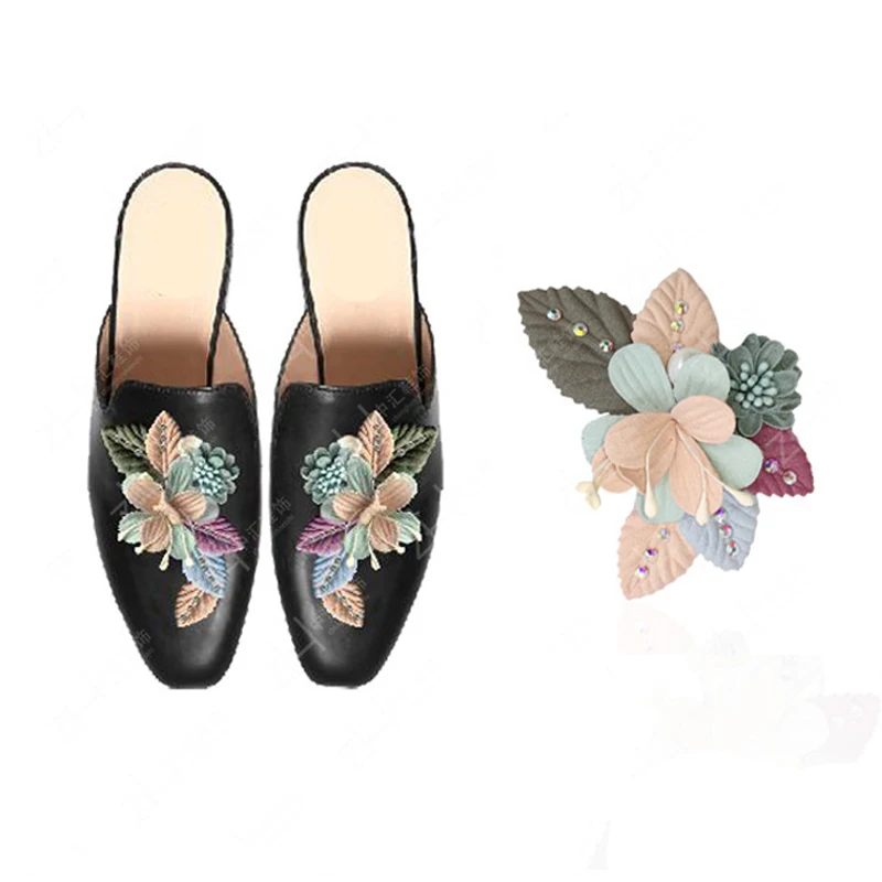 

1Piece Rhinestone Flower Pasting Shoe Decoration For Women Shoes Floral Shoe Accessories High Heel Flowers Ornament 3.16*2.34in