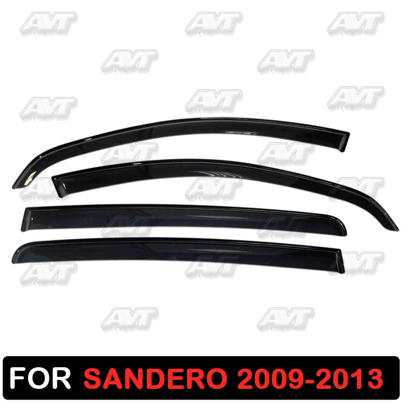 

Window deflectors for Renault Sandero 2009-2013 1 set-4 pcs car styling wind decoration guard vent visor rain guards cover