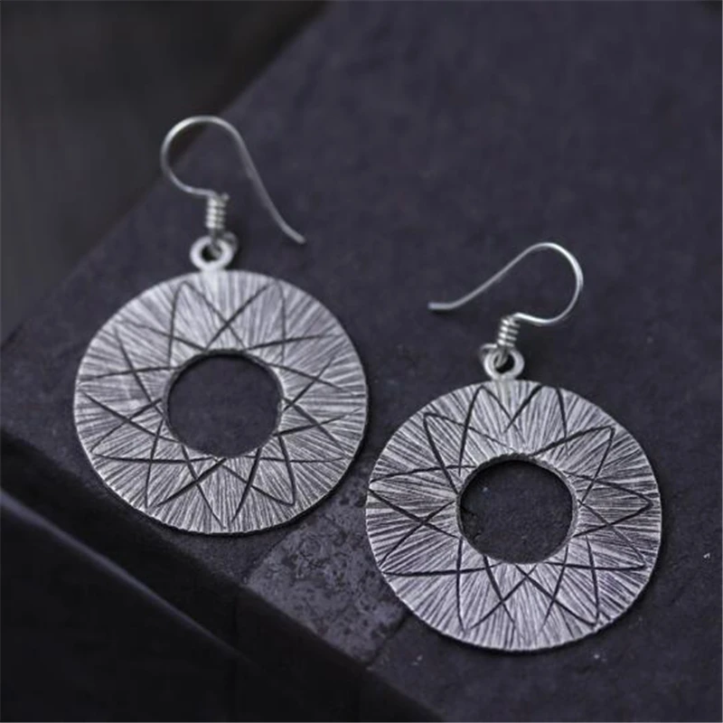 

Brincos 2018 Jewish Gifts 925 Sterling Silver Round Star of David Hexagram Earrings Fashion Jewelry Minimalism Bijoux Femme