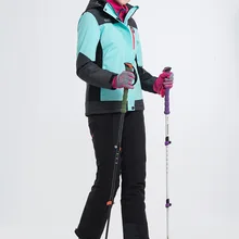 Женский лыжный костюм LANLAKA, куртка для катания на лыжах, сноуборде, брюки, походный костюм, ветрозащитная водонепроницаемая Спортивная одежда для улицы, женский комплект одежды