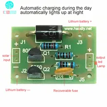 Наборы для самостоятельной сборки, Солнечная лампа, Датчик управления, литиевая батарея, зарядное устройство, Ночной светильник, контрольный модуль для дома/улицы, автоматическая схема