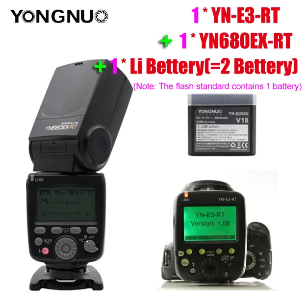 YONGNUO Вспышка Speedlite YN680EX-RT литиевая 2,4G GN60 беспроводная 1/8000s HSS ttl вспышка Speedlite для камер Canon Speedlite - Цвет: Розовый