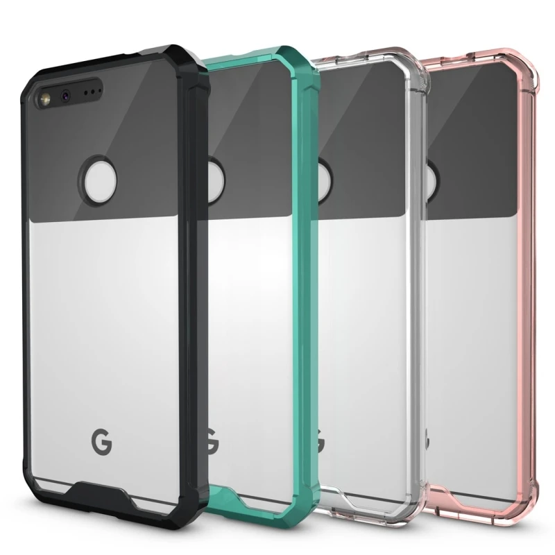 For Google Pixel XL case transparent Shockproof Ultra Thin Soft TPU Back Cover Acrylic Frame phone | Мобильные телефоны и