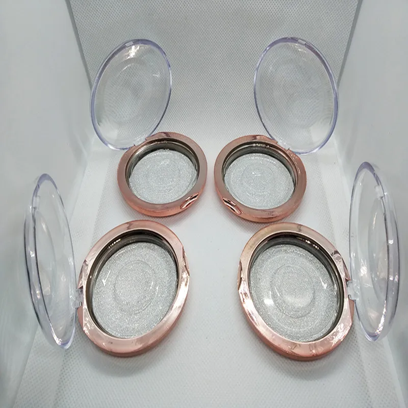 50pcs Round 1-Pair Eyelash Case for Strip False Eyelashes Cute Cases for Girl Lash Makeup Tool Free Customize Logo Free DHL
