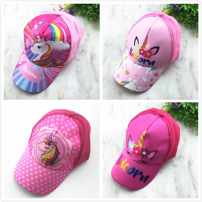 

Unicorn Kids Summer Sun Caps Sports Baseball Hats Kid Party Gift Action Figure Toy Horse School Kids Best Gift Cute