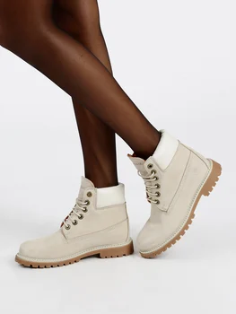

LUMBERJACK Boots lace up cream/White