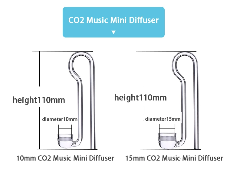 Вив Стекло CO2 аквариумный диффузор стеклянный распылитель для растительного бака