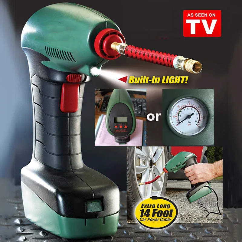 

New Handheld Portable Air Compressor Auto Tire Inflator Pump Car Tool for Outdoor Emergency Sport Ball Pool Toys Air Mattress