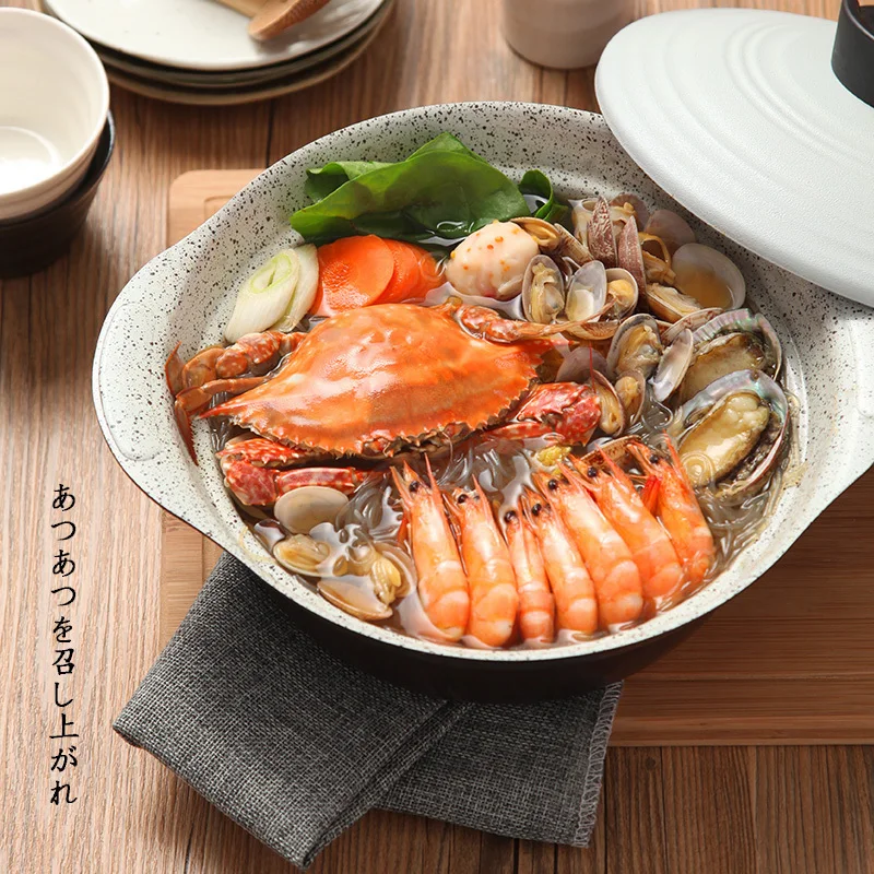Японский стиль, глиняный горячий горшок, керамический антипригарный суп, кастрюля, электромагнитная плита, корейская кухня, кастрюля, кухонная посуда