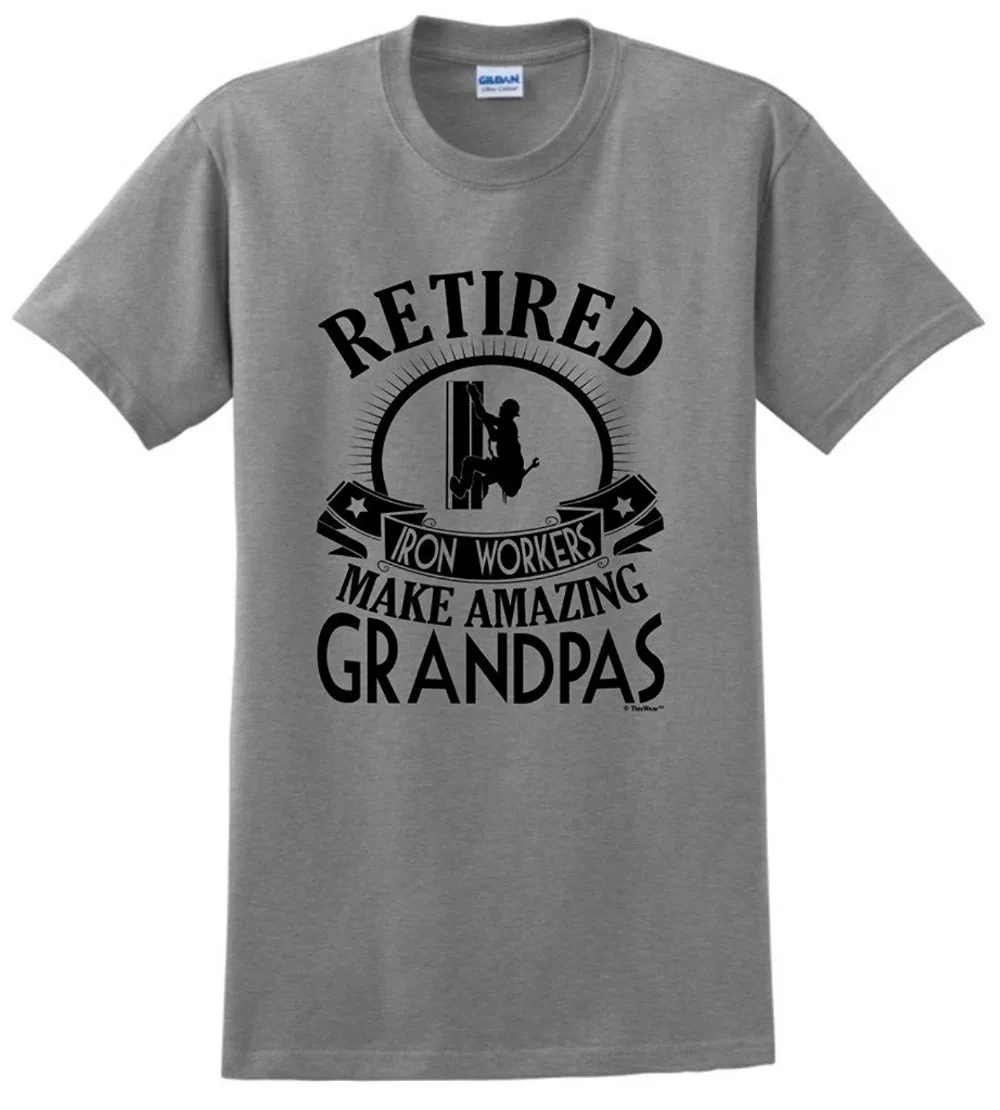 2018 New short sleeved round collar Retirement Grandpa Gift Retired ...