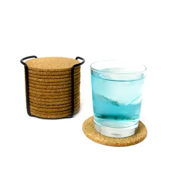 

6/10/20PC Natural Round Wooden Slip Slice Cup Mat Coaster Tea Coffee Mug Drinks Holder for DIY Tableware Decor Durable Pad TSLM1