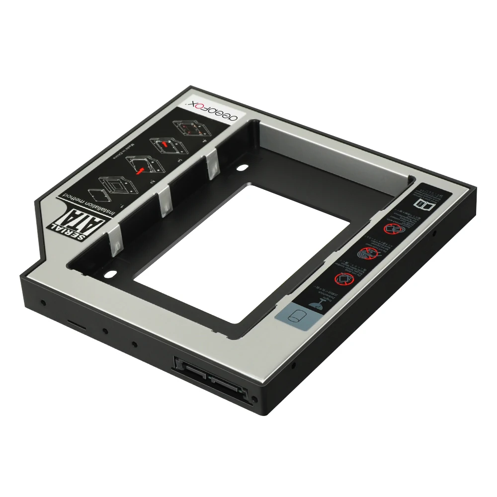 DeepFox Алюминий Пластик 2nd жесткий диск SSD HDD caddy 12 7 мм SATA 3 0 для 2 5 &quotSSD драйвер чехол