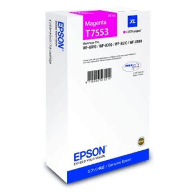 Epson T7553 пигмент пурпурный WorkForce Pro WF-8010DW WF-8090 D3TWC DTW WF-8090DW WF-8510DWF WF-8590 D3TWFC . | Компьютеры