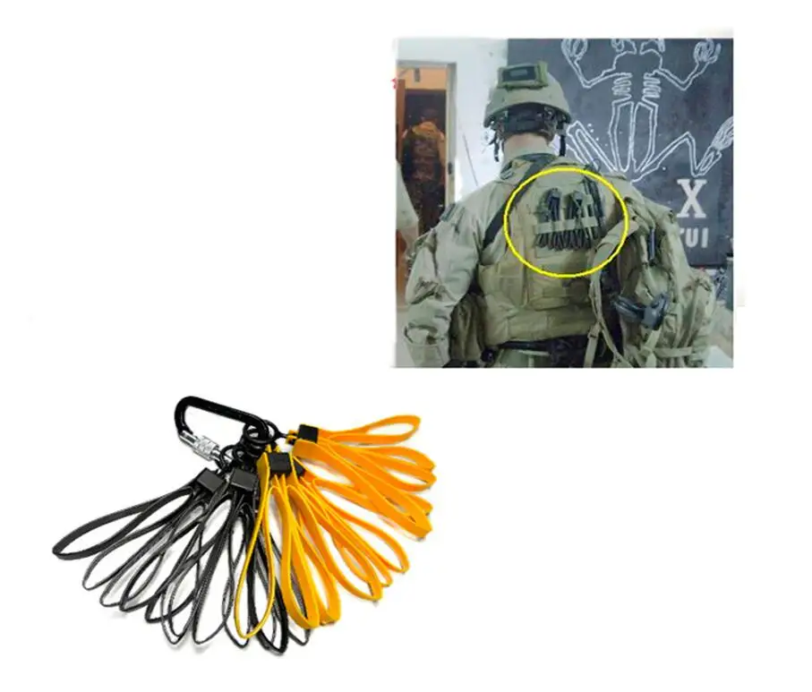 

TMC0397 Tactical Plastic Cable Tie Strap Handcuffs CS Decorative Belt Yellow Black (1set/3pcs)